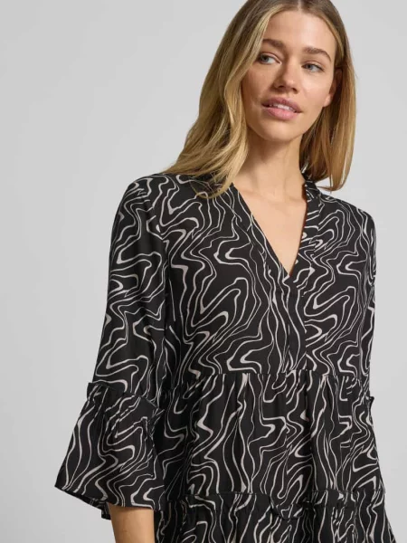 Rozkloszowana sukienka koszulowa z czystej model EASY JOY' Vero Moda czarna