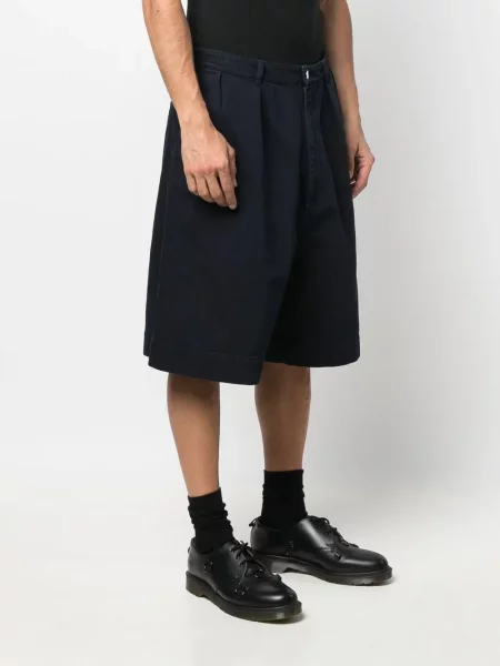 Plisované bermudy Raf Simons modré