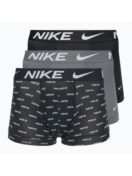 Nike Dri-Fit Essential férfi boxeralsó 3 pár nike logó nyomtatás/hideg szürke/fekete. Méret: M fekete