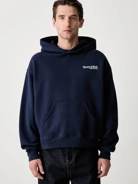 Sporty & Rich Modern μπλούζα με κουκούλα ναυτικό