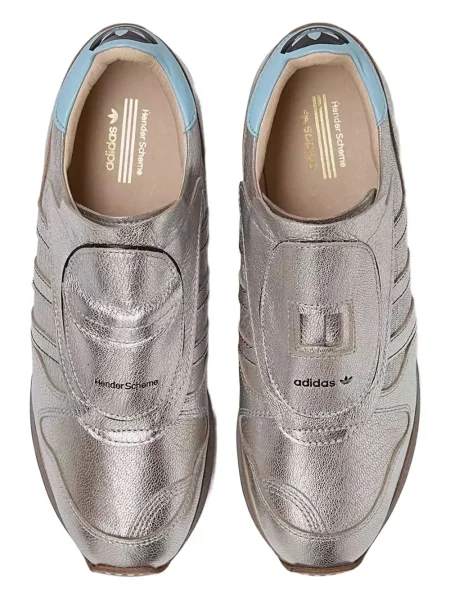 Běžecký květinový top Adidas šedý