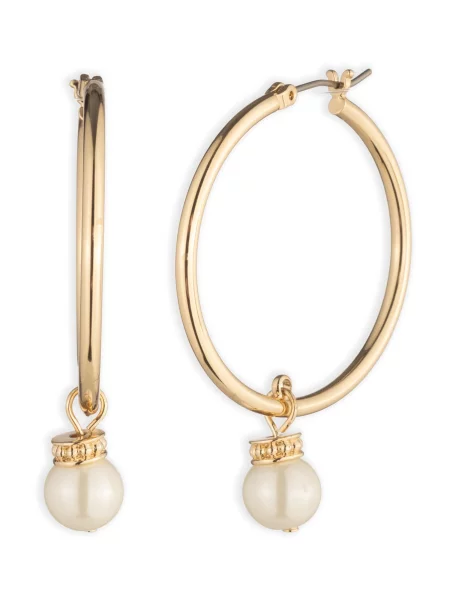 Lauren Ralph Lauren Cercei auriu / perlat alb