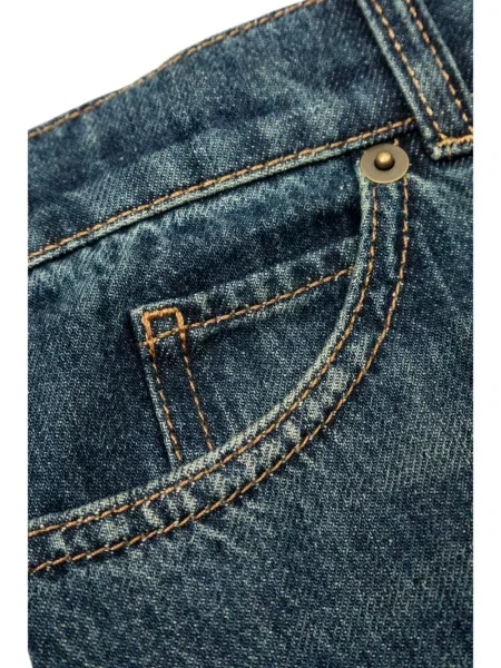 Jeansy straight leg dziecięce Gucci niebieskie