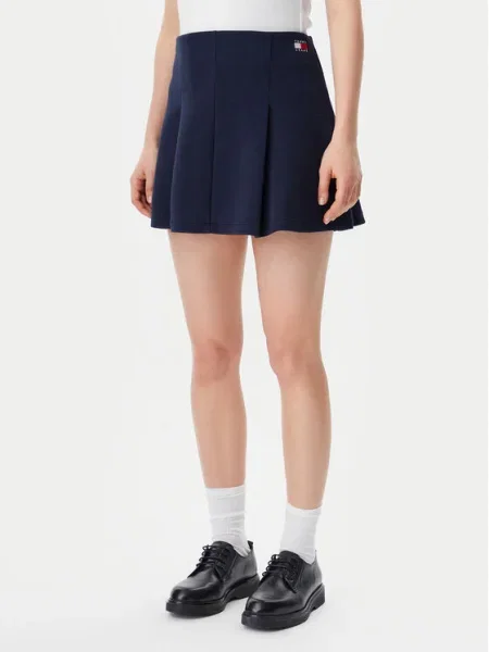 Tommy Jeans fustă bleumarin mini evazati