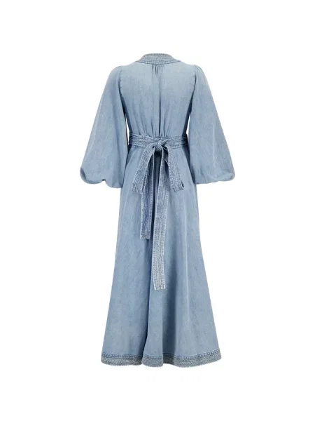 Rochie midi Zimmermann plic albastru
