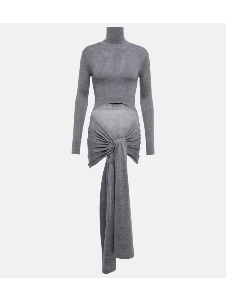 Heláncă Alaïa de mătase gri