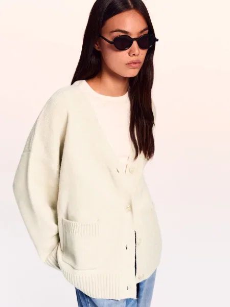 Bershka Kardigán pasztellsárga