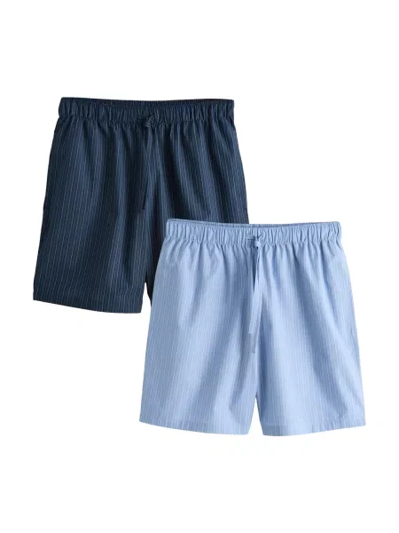 Next Pantaloni de pijama albastru noapte / albastru deschis alb