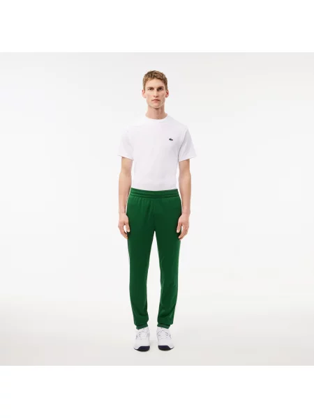 Lacoste Spodnie Dresowe Z Nadrukiem Regular Fit zielone