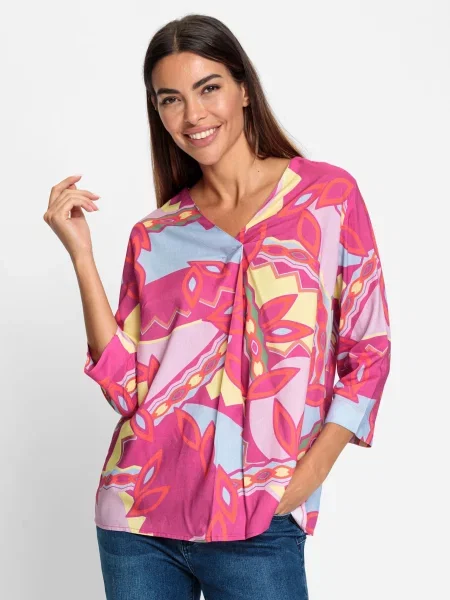 Heine Bluză pastel / galben pastel / roz pitaya albastru