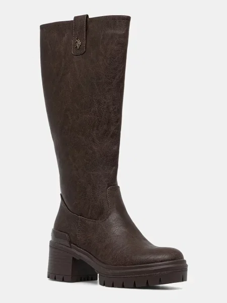 Кожаные сапоги U.s. Polo Assn. коричневые