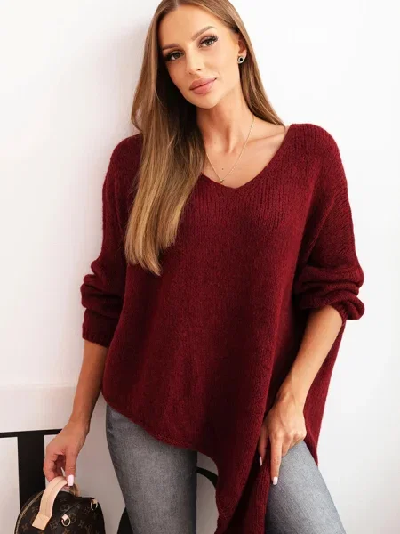 Pulover Kesi Włoski de lână bordo