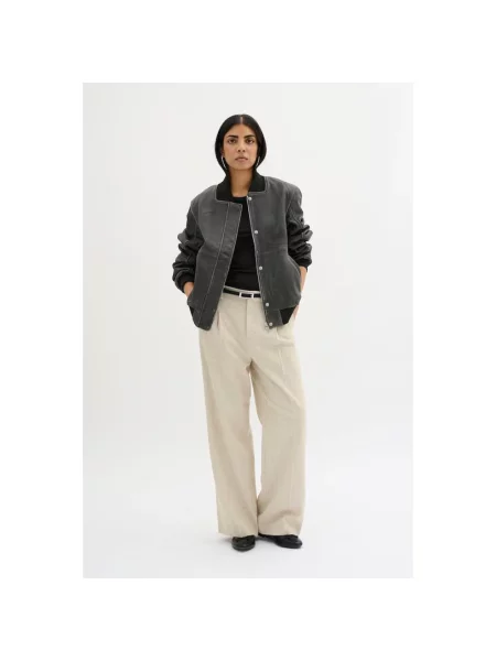 Kurtka skórzana My Essential Wardrobe retro szara