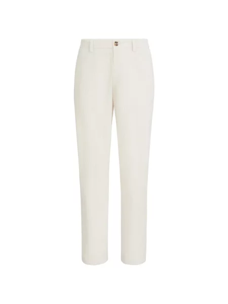 Pantaloni Brunello Cucinelli de catifea cord alb