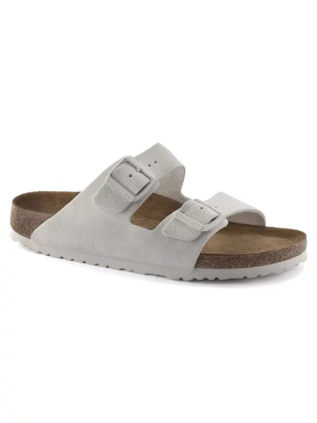 Klapki Birkenstock skórzane białe