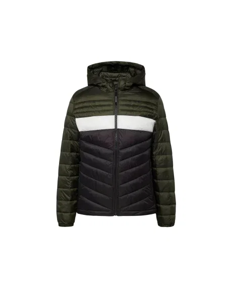 JACK & JONES Geacă de primăvară-toamnă Hero maro / verde alb