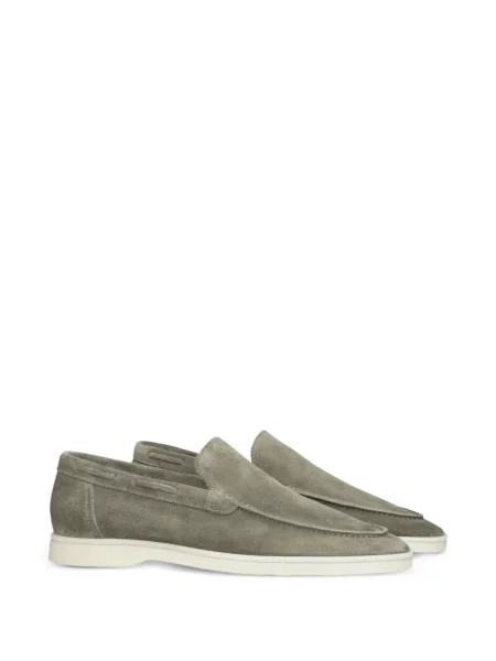 Pantofi loafer Aurélien din piele de căprioară verde
