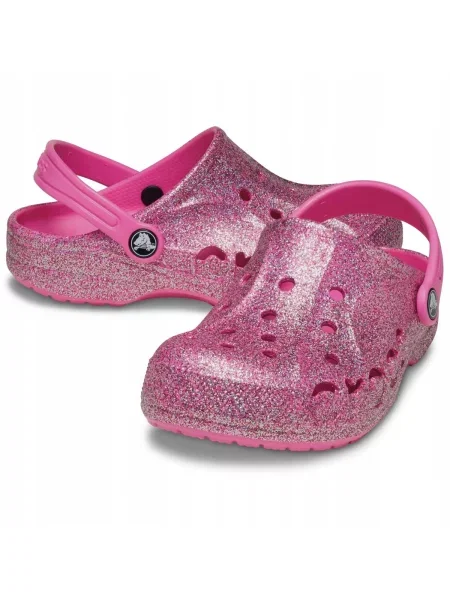 Chodaki Dla Dzieci Crocs Baya Glitter Kids Clog . różowe