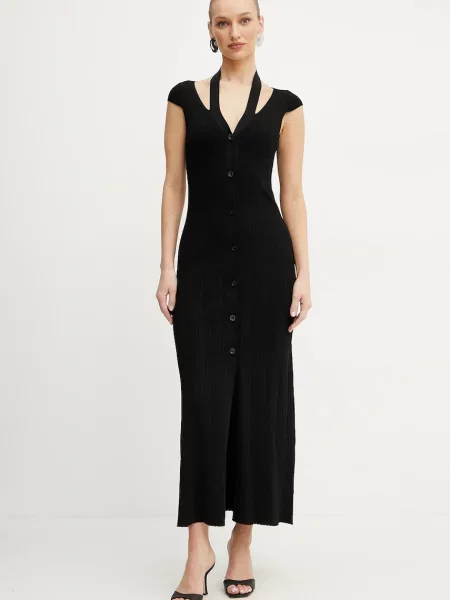 MAX&Co. rochie maxi evazati negru