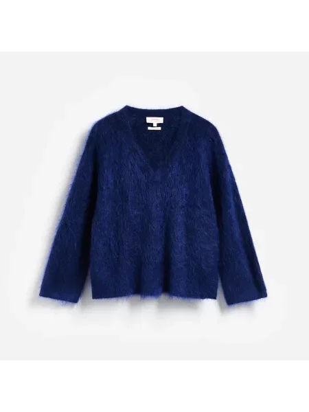 Reserved Mohair keverék pulóver indigókék