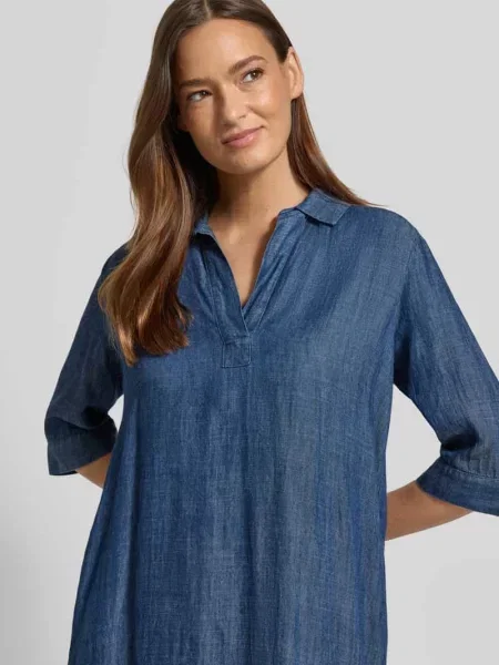 Sukienka denimowa o kroju relaxed fit z Mieszanka lyocellu Model Derry' 0039 Italy niebieska