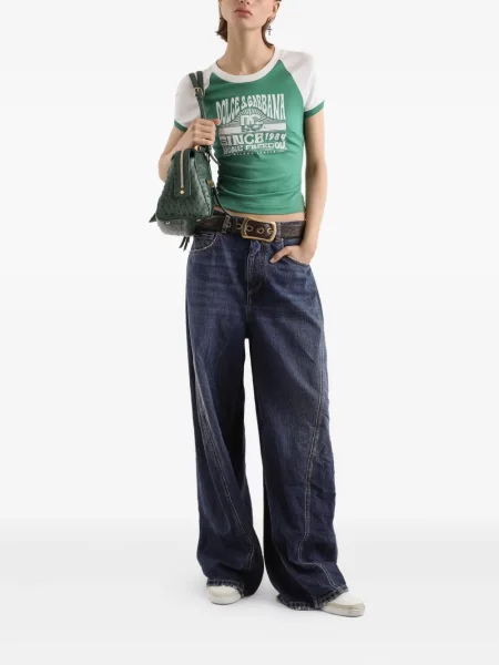 Grafic tricou Dolce & Gabbana cu imagine verde