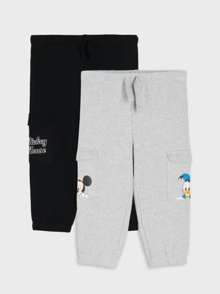 Sinsay tepláky s potiskem Mickey Mouse 2 pack šedá