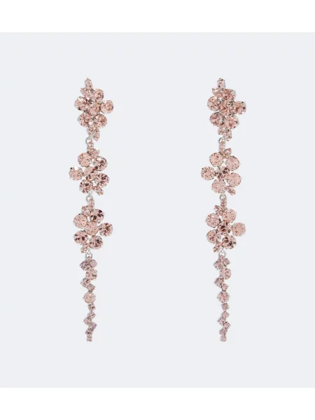 Cercei Simone Rocha cu model floral roz