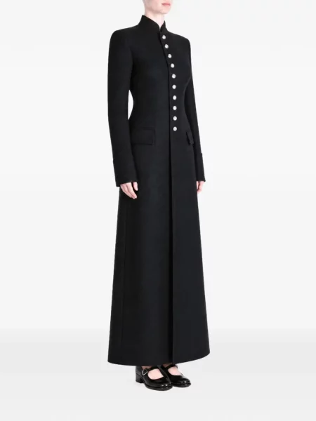 Με κολάρο παλτό Ann Demeulemeester μαύρο