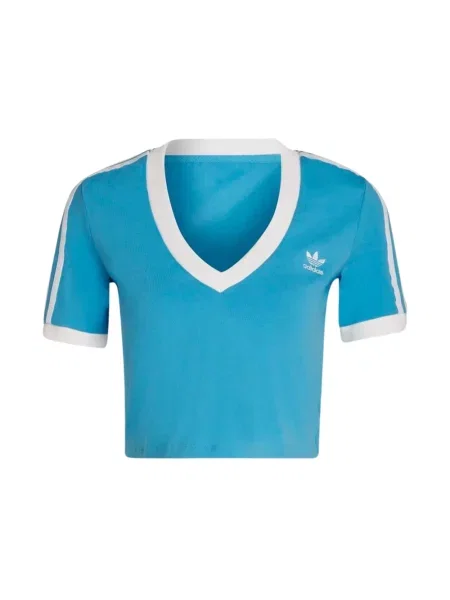 Koszulka Adidas o krotszym kroju z krótkim rękawem biała