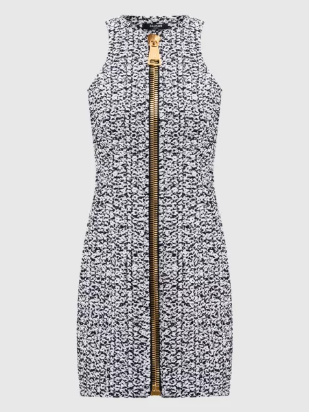 Твідова сукня міні Balmain біла