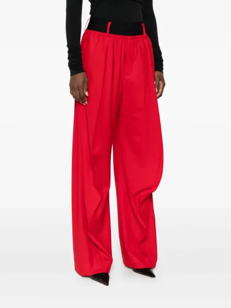 Pantaloni Alainpaul plisate roșu