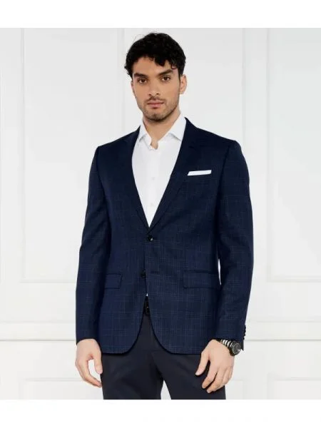 BOSS BLACK De lână sacou Hutson negru