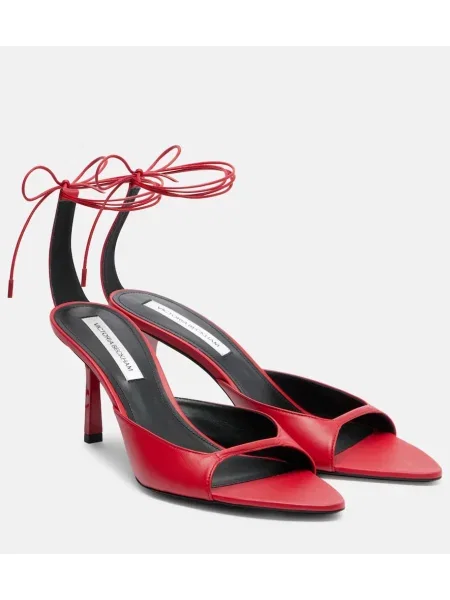 Sandale Victoria Beckham din piele roșu