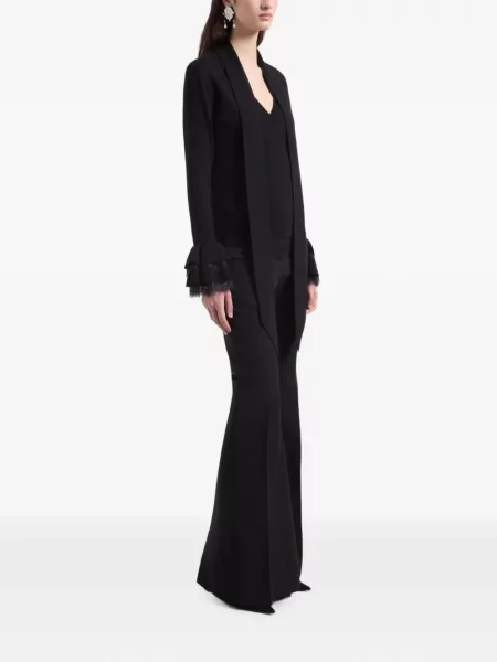 Jacquard hlače Nina Ricci lepršave crna