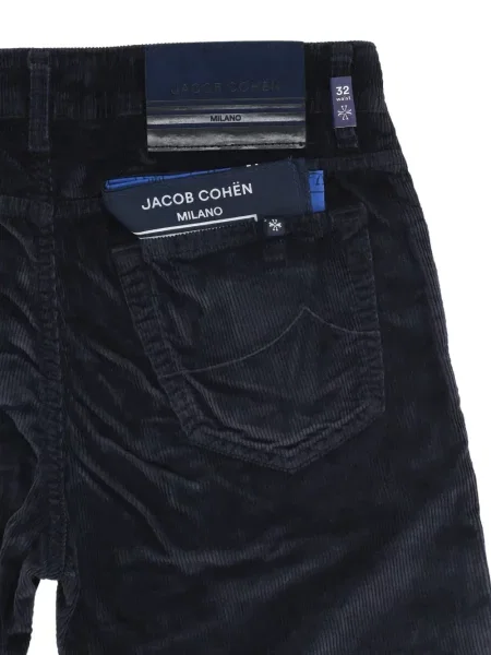 Pantaloni Jacob Cohën de catifea cord albastru