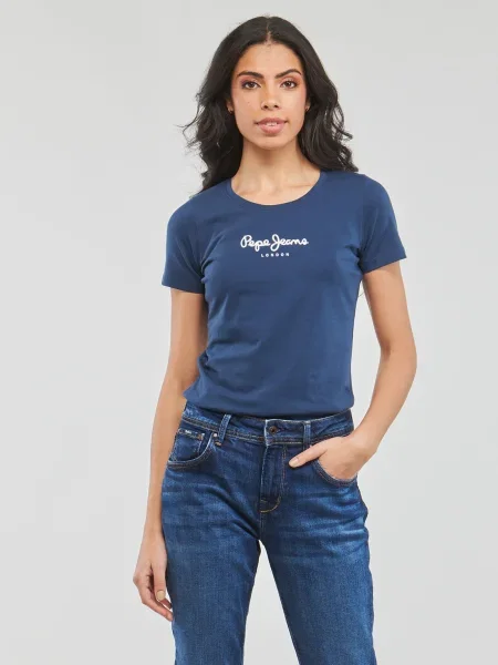 Pepe Jeans Póló New Virgina Sötétkék fehér