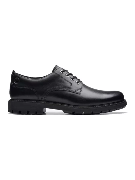 Półbuty Clarks skórzane wiązane czarne