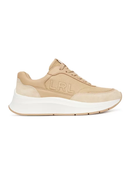 Sneakersy Ralph Lauren skórzane beżowe