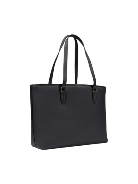 Lniana torebka Love Moschino czarna