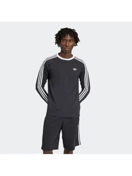 Лонгслив Adidas в полоску черный