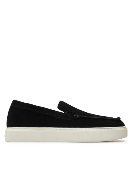 Μοκασίνια Calvin Klein Moccasin Suede μαύρο