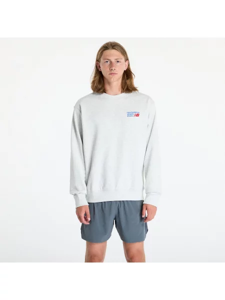 Hanorac New Balance Athletics Premium Logo Crew Ash Heather M