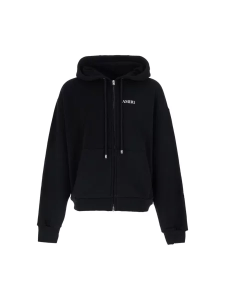 Bluza z kapturem Amiri z kapturem z naszywkami czarna