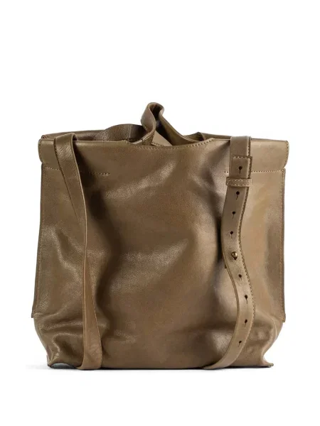Geantă shopper Bea Mombaers din piele verde