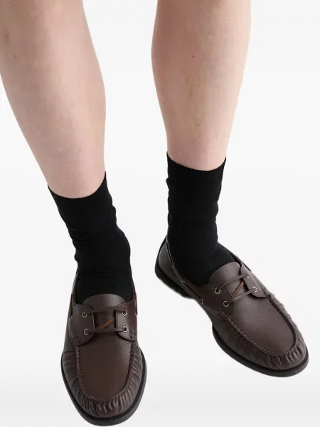 Pantofi loafer Jil Sander din piele maro