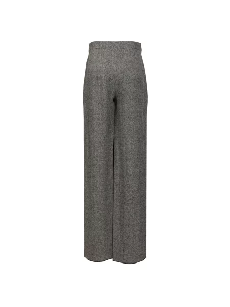 Lniane spodnie Emporio Armani szare