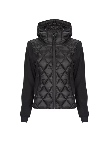 Jakna Superdry s kapuco črna