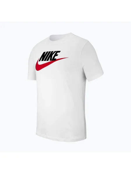 Tricou pentru bărbați Nike Sportswear white/black/university red alb
