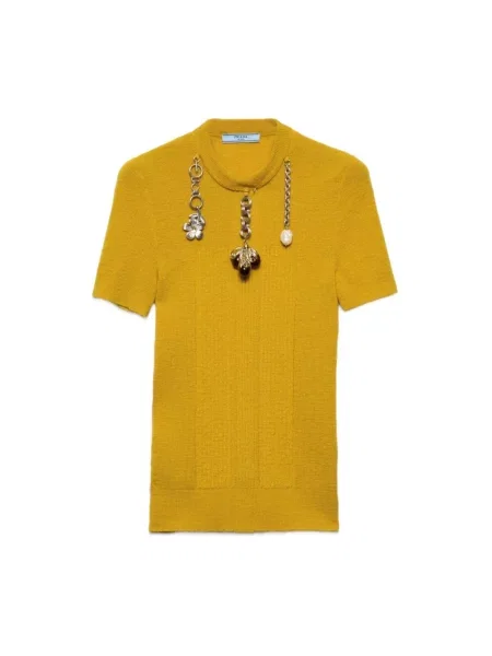 Sweter Prada żółty